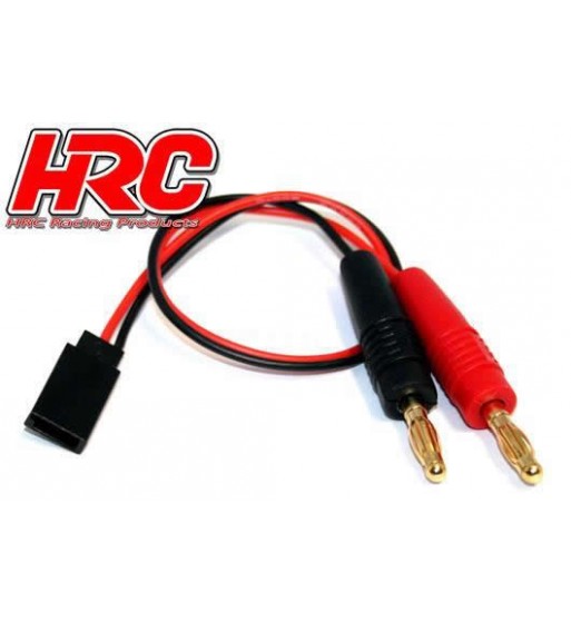 Charger Lead - Gold - Banana Plug to Receiver Battery JR Universal Plug