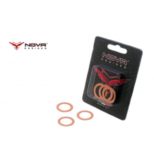 Nova Engines - Kit head gaskets .21 – 16×22,5 shim 0,10/0,15/0,20/0,30mm copper